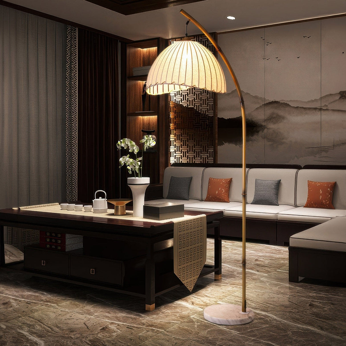 ZenovaGlow Bambus-Stehlampe | Nachhaltige Beleuchtung | Zen-inspirierte Deko für Zuhause