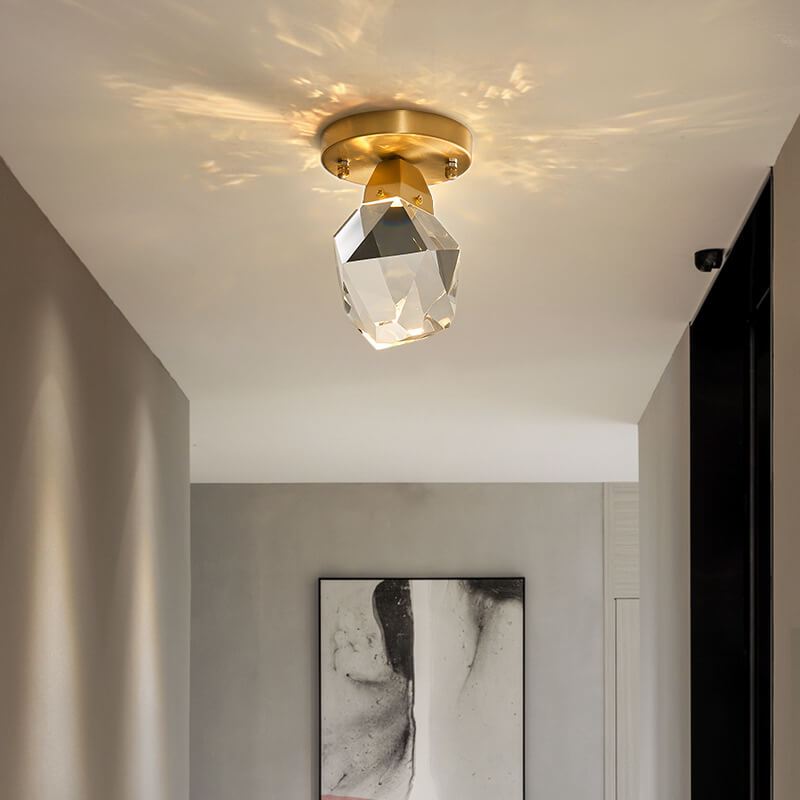Crystalite Diamond-Design LED Deckenleuchte | Semi-Flush Mount | Elegantes Licht | Energieeffizient