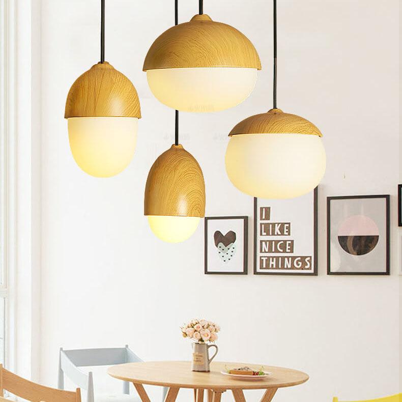 GlowNut Beige Globe Pendelleuchte | Modernes Design | Energieeffizient | Wohn- und Essbereich | Stilvolle Beleuchtung