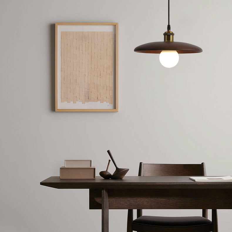 SolaraLite – Minimalistische Holz Pendelleuchte | Tellerdesign | Nachhaltige Beleuchtung für Zuhause