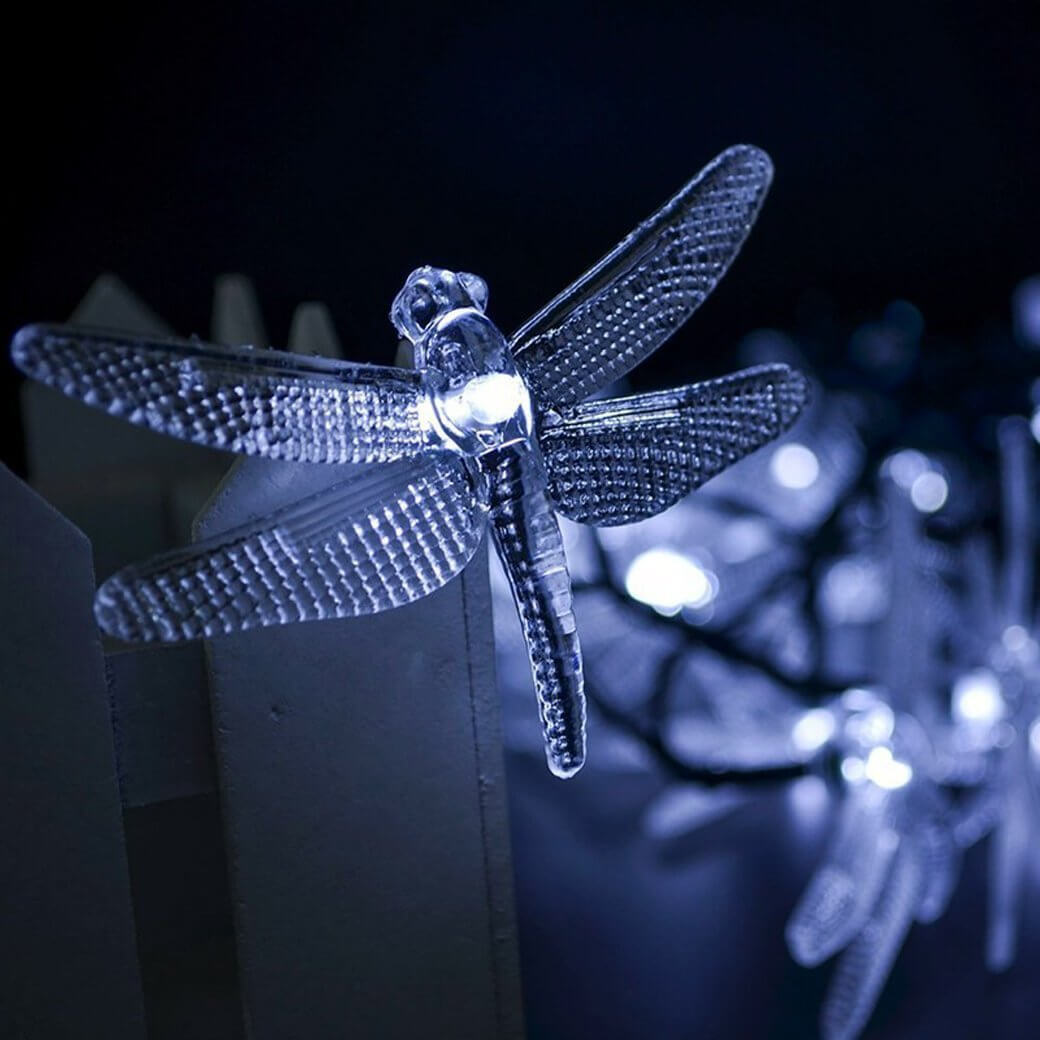 SolarGlim Dragonfly LED Lichterkette | Solarbetrieben | Wasserdicht | Party- & Gartenbeleuchtung
