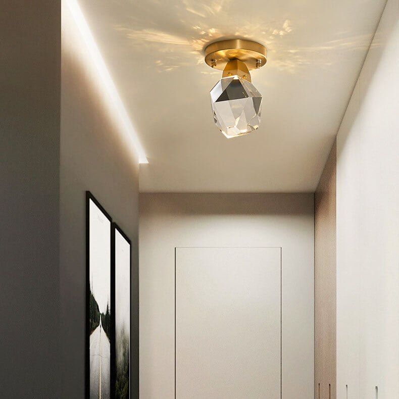 Crystalite Diamond-Design LED Deckenleuchte | Semi-Flush Mount | Elegantes Licht | Energieeffizient