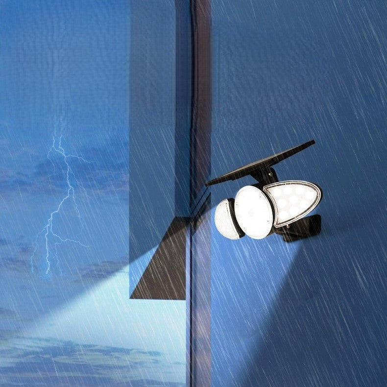 EcoGlint Rechteckige LED Wandlampe | Solarbetrieben | Minimalistisches Design für Garten und Terrasse