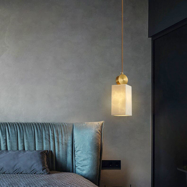 ArtisLume Nordic Pendelleuchte | Geometrisches Design | Metall mit Marmoroptik | Minimalistische Hängelampe