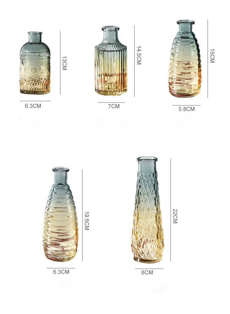 Gradivo Gradient Glasflaschen-Vasen | Modernes Design | Stilvolle Wohnaccessoires