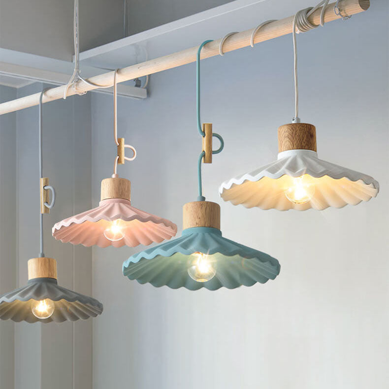 CemLight Moderne Macaron Pendelleuchte | Zement-Schirm | Skandinavisches Design | Stilvolle Beleuchtung | Für Wohn- und Essbereiche
