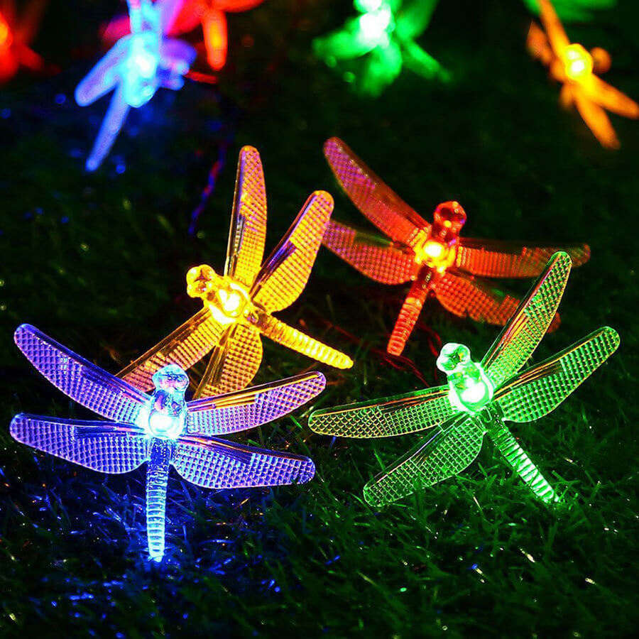 SolarGlim Dragonfly LED Lichterkette | Solarbetrieben | Wasserdicht | Party- & Gartenbeleuchtung