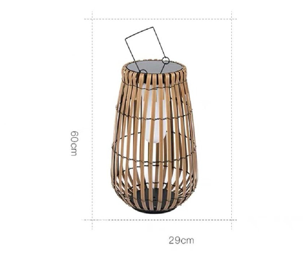 RattanGlow Garten Rattan Lampe | Umweltfreundliche Solarleuchte | Dekorative Beleuchtung für Außenbereiche