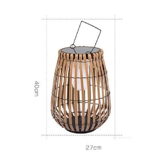 RattanGlow Garten Rattan Lampe | Umweltfreundliche Solarleuchte | Dekorative Beleuchtung für Außenbereiche