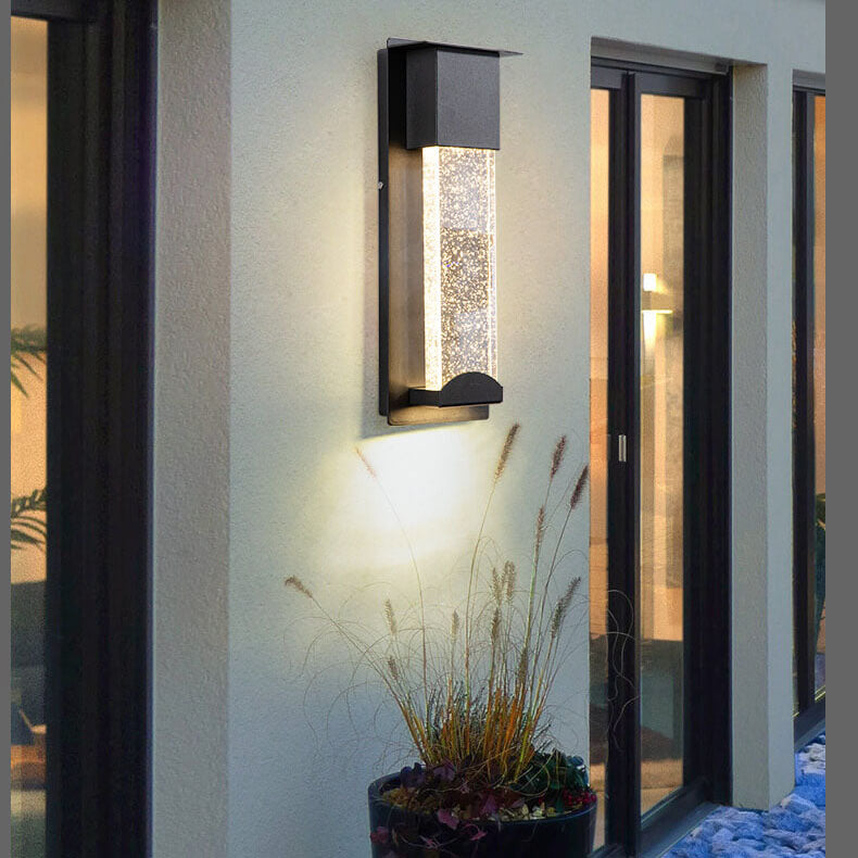 CrystalGuard – Outdoor LED Wandleuchte | Wasserdicht & Induktion | Modernes Design