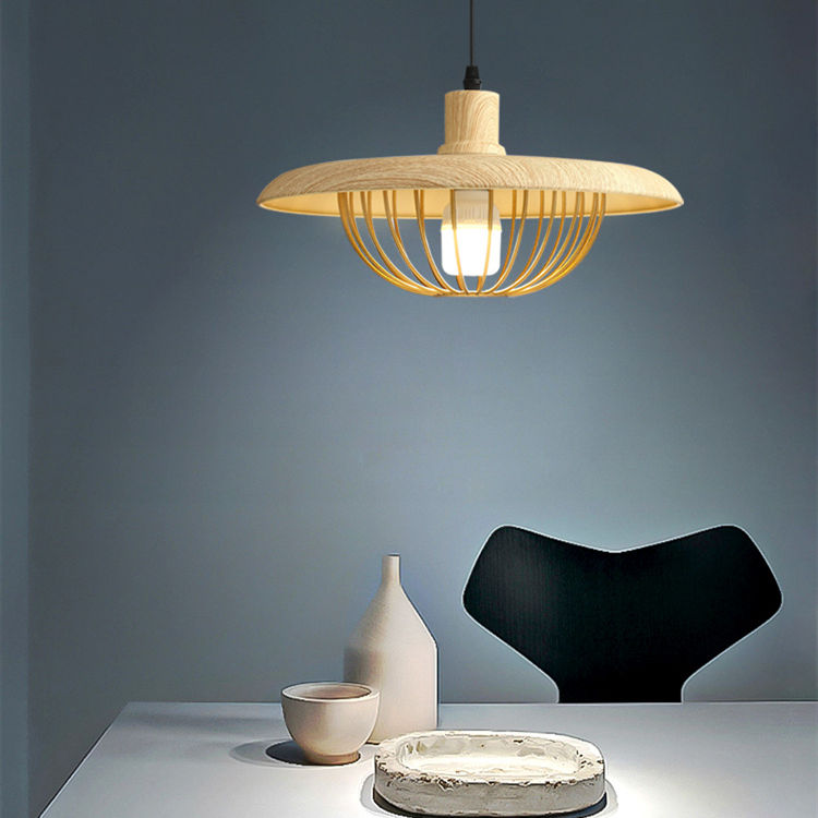 WoodyLite Imitation Holzmaserung Pendelleuchte | Stilvolle Beleuchtung | Nachhaltiges Design für Zuhause