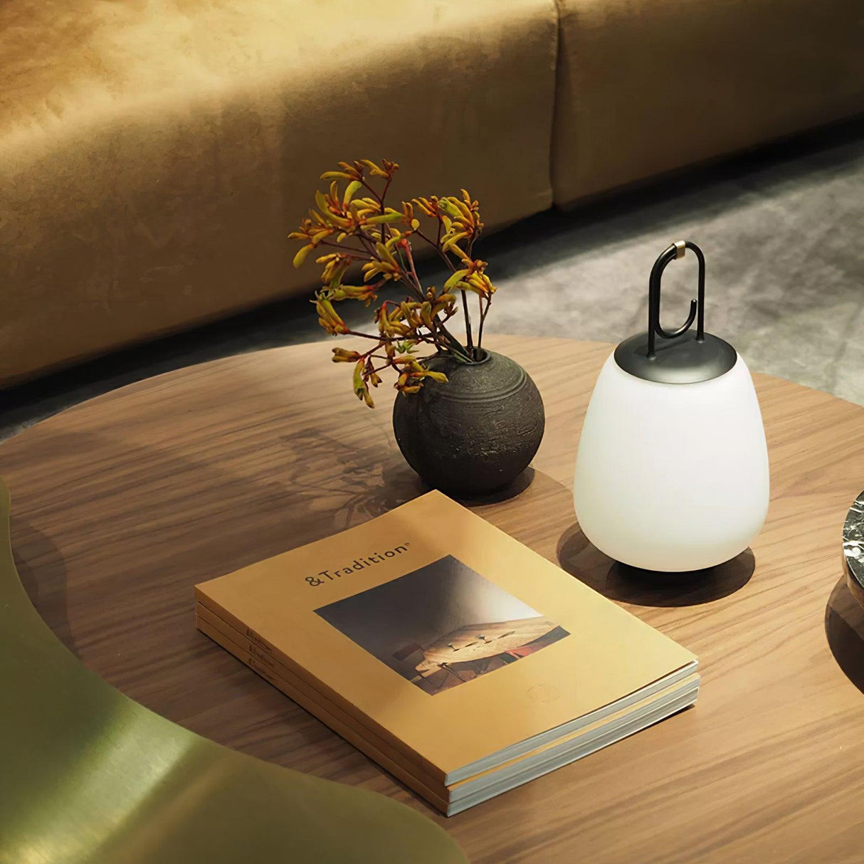 GlowMate Tragbare Laterne Tischlampe | Eingebaute Batterie | LED Licht | Warmes & Kühles Licht | Perfekte Stimmungsbeleuchtung