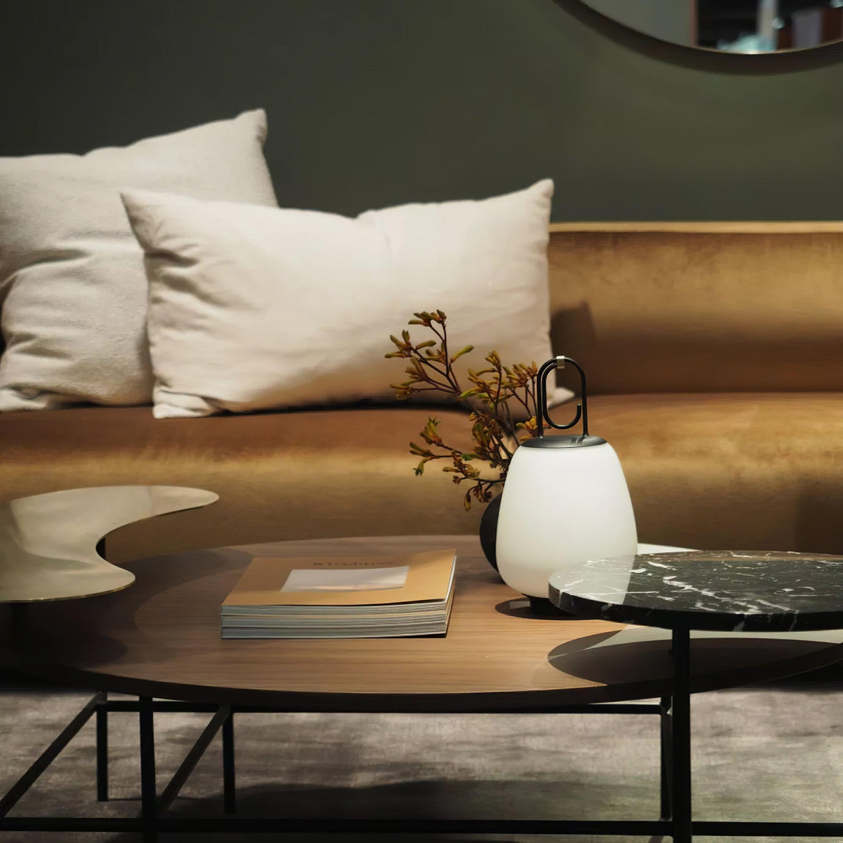 GlowMate Tragbare Laterne Tischlampe | Eingebaute Batterie | LED Licht | Warmes & Kühles Licht | Perfekte Stimmungsbeleuchtung