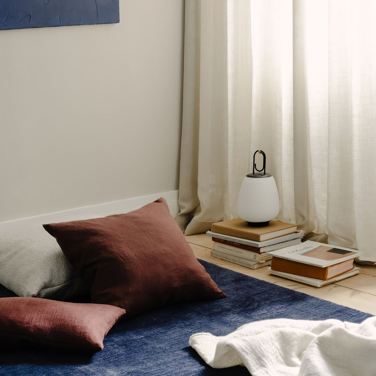 GlowMate Tragbare Laterne Tischlampe | Eingebaute Batterie | LED Licht | Warmes & Kühles Licht | Perfekte Stimmungsbeleuchtung