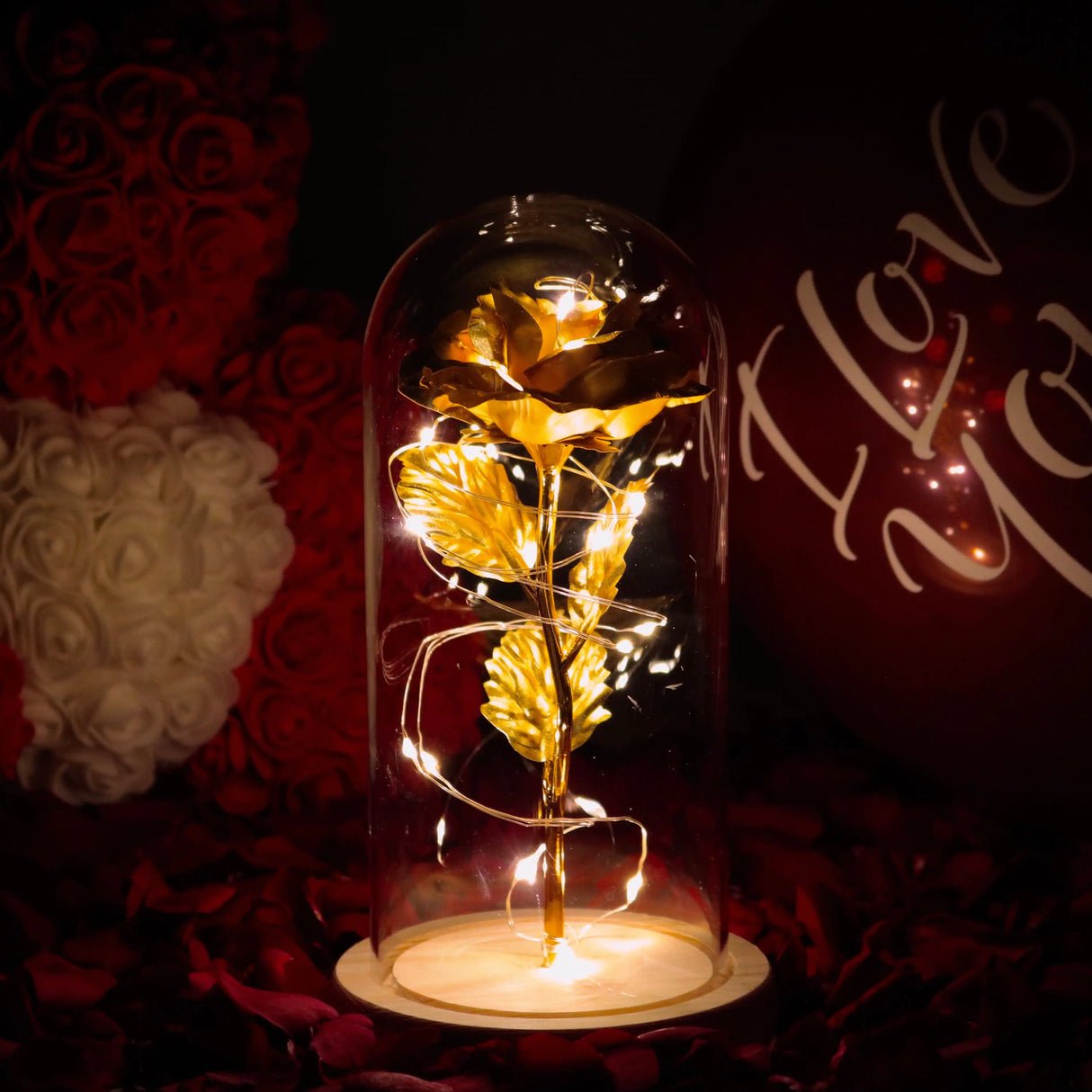 StarBloom Ewige Rose Lampe | LED-Galaxie-Licht | Romantische Dekoration | Perfektes Geschenk