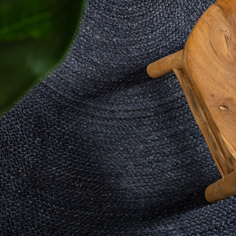 Coastio Geflochtener Runder Jute-Teppich | Coastal Cottage Design | Nachhaltige Eleganz für Ihr Zuhause