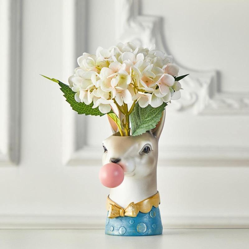BubbleBeast Tierische Deko-Vase | Kreative Blumenvase mit Charakter