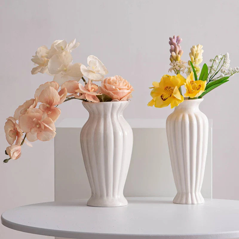 Vasea Nordic Große Keramikvase | Minimalistische Trockenblumenvase | Tisch- & Wohnzimmereinrichtung für Blumenarrangements