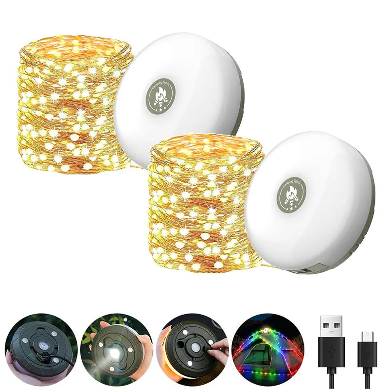 BrightTrail Wiederaufladbare LED Campinglampe | Tragbares Design | USB-Ladung | Outdoor- und Notfallbeleuchtung