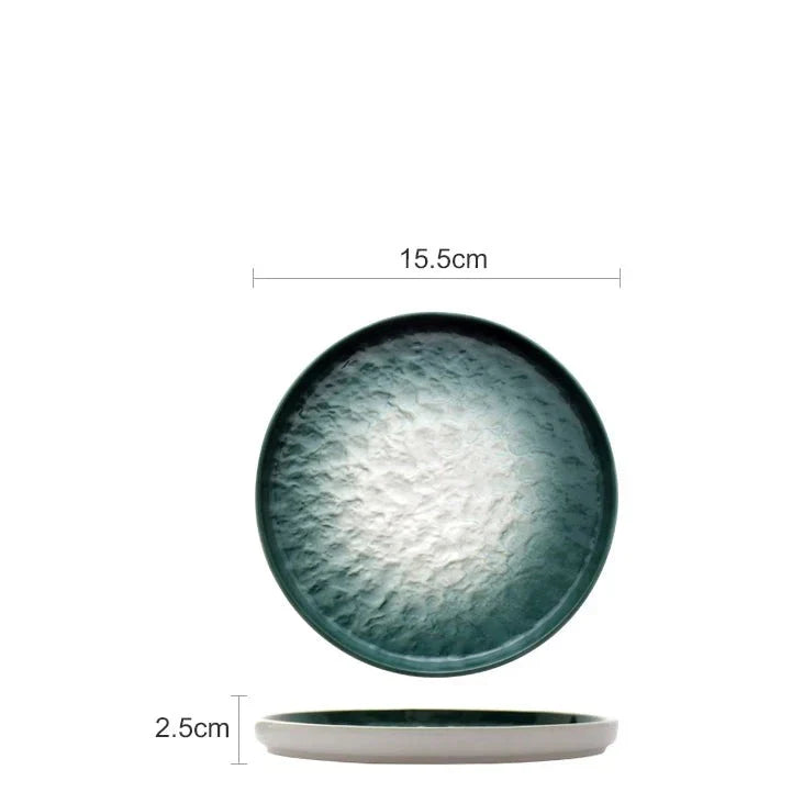 EmeraldGlow Gradient Design Teller | Hochwertige Essteller | Modernes Farbverlauf-Design