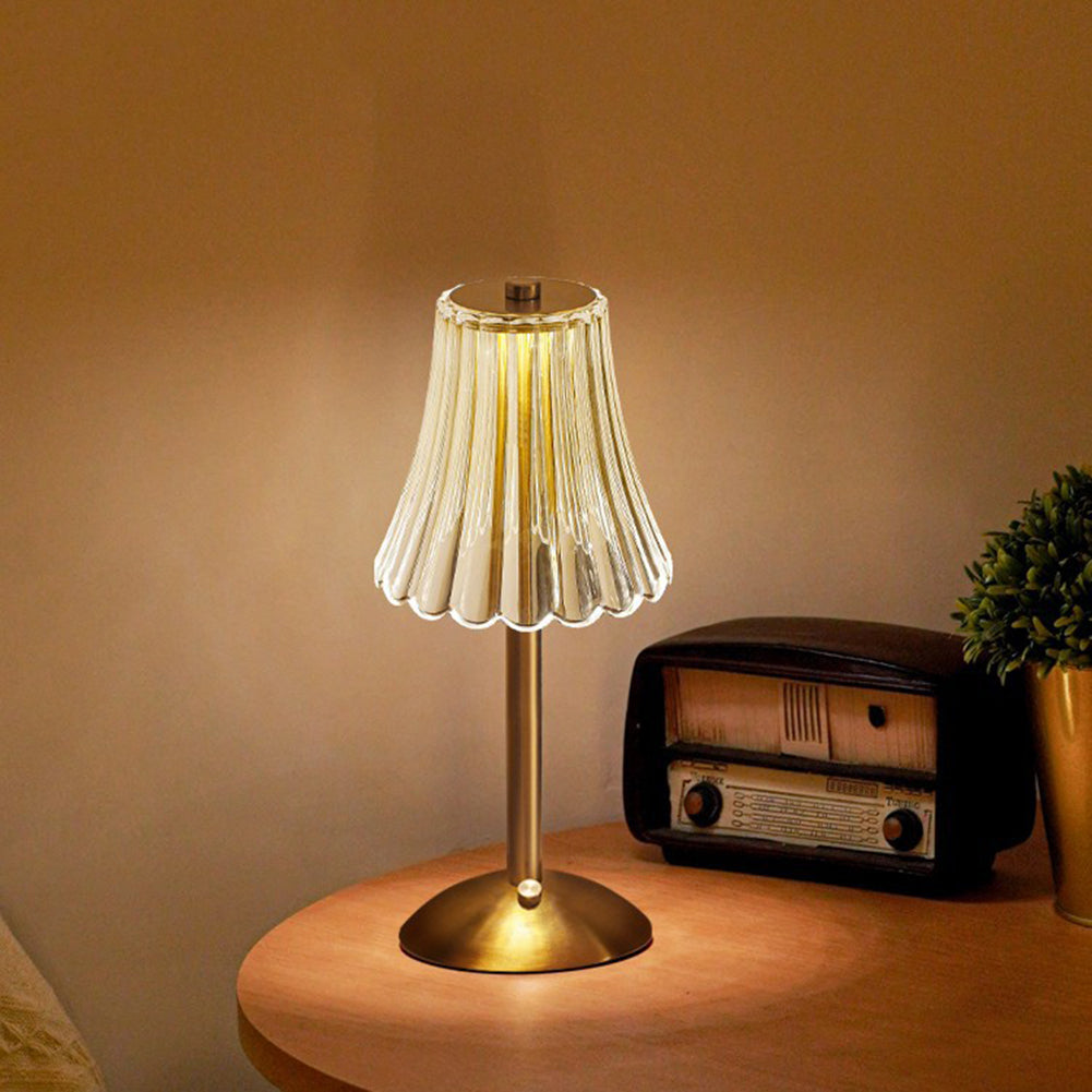 CrystalGold Elegante Kristall-Tischlampe | Goldenes Design | Stimmungsvolle Beleuchtung
