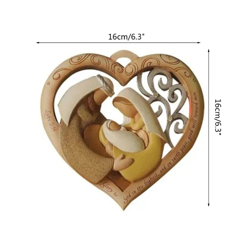 SerenityArt Heilige Familie Statue | Hochzeitsgeschenk | Dekorative Figur | Weihnachtsdekoration & Heimdeko