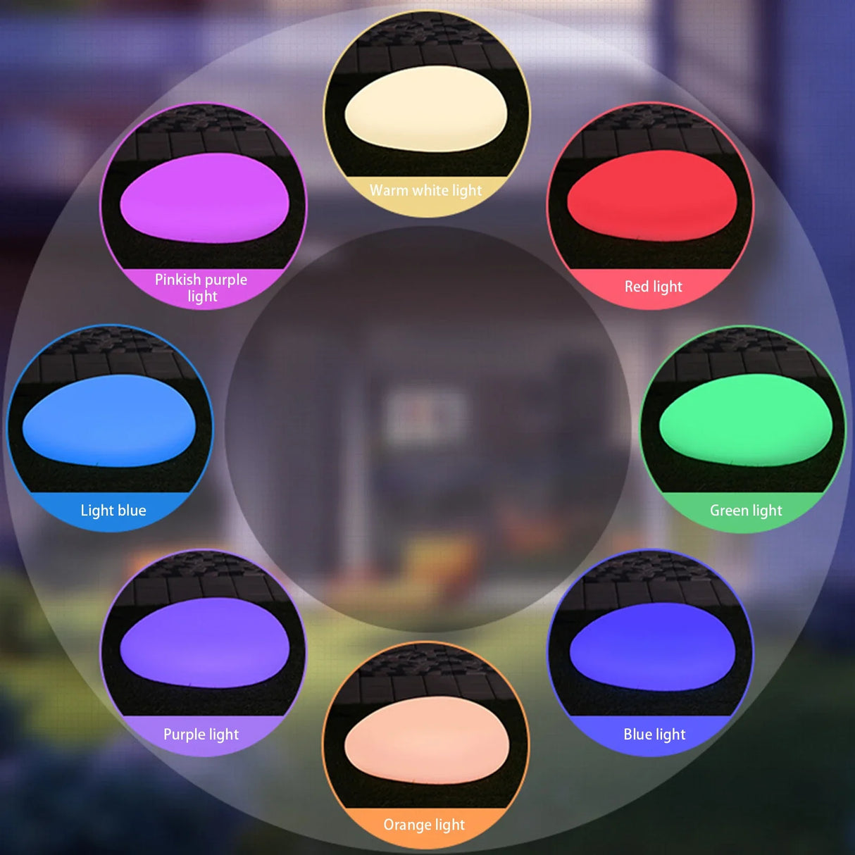 SunStone Solar Gartensteine | LED-beleuchtete Terrassensteine | Solarbetrieben | Nachhaltige Beleuchtung für draußen