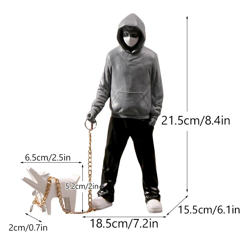 Artify Banksy Skulpturensammlung | Blume Werfer & Ballon Mädchen | Pop Art Figuren | Moderne Büro- & Heimdekoration