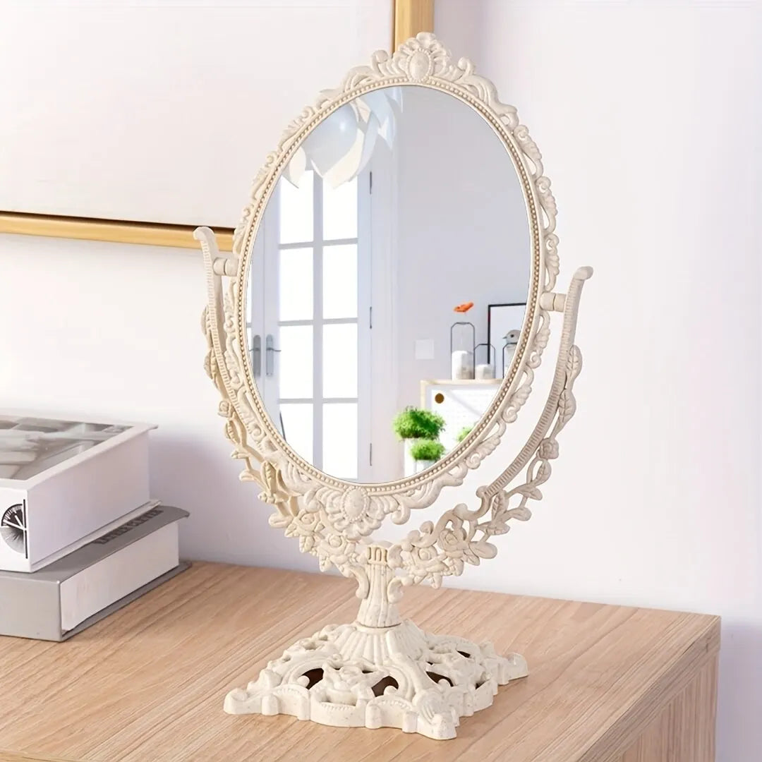 EternaMirror Vintage Schminkspiegel | Zeitloses Design | Eleganter Standspiegel für Ihr Zuhause