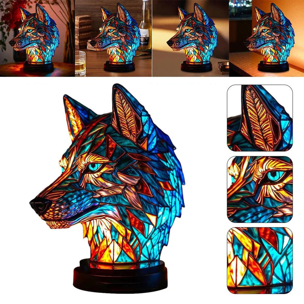 CrystalGlow 3D LED Glaslampe | Tierisches Design | Dekorative Tischleuchte | Stimmungslicht für Zuhause