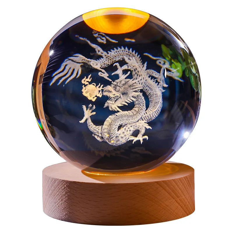 AstroLumea Zodiac Crystal Sphere | LED Nachtlicht | Deko & Feng Shui Inspiration