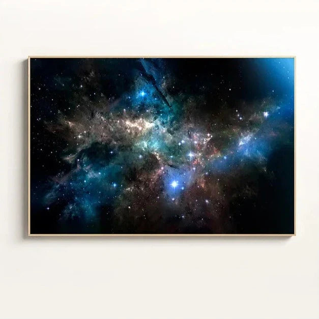 StarNova Nebula Leinwand | Moderne Wandkunst | Hochwertige Galaxie-Drucke | Dekoration für Zuhause
