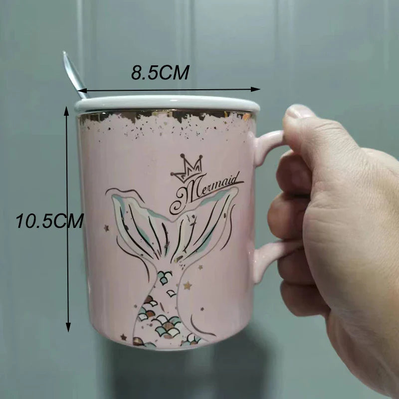 CupBuddy Niedliche Cartoon-Keramiktasse | Kaffeetasse & Milchteebecher | Frühstückstasse als Geschenkidee & Trinkgeschirr