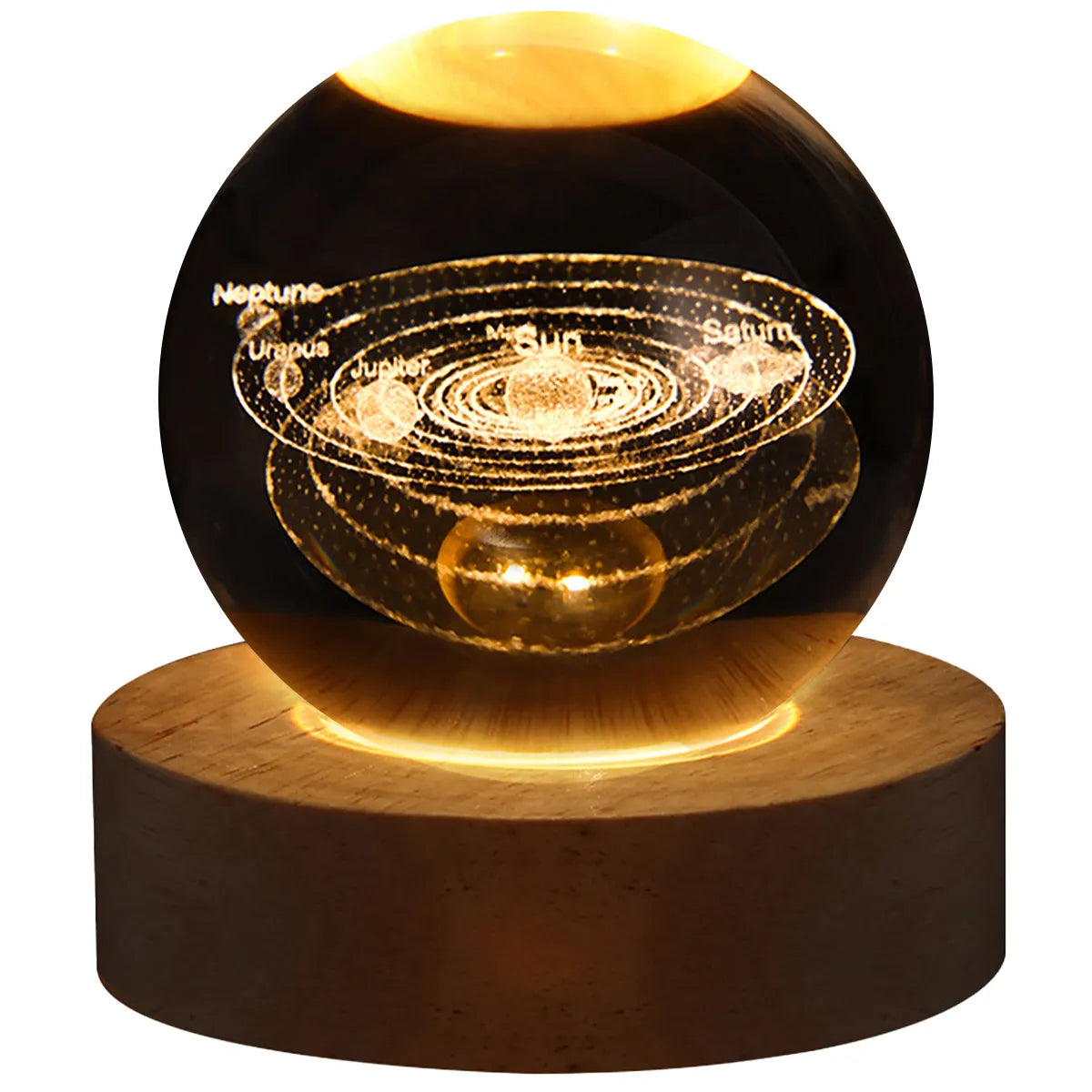 GalaxyGlow Kristalllampe | 3D Galaxie Kristallkugellampe | LED Stimmungslicht | Einzigartige Deko für Zuhause