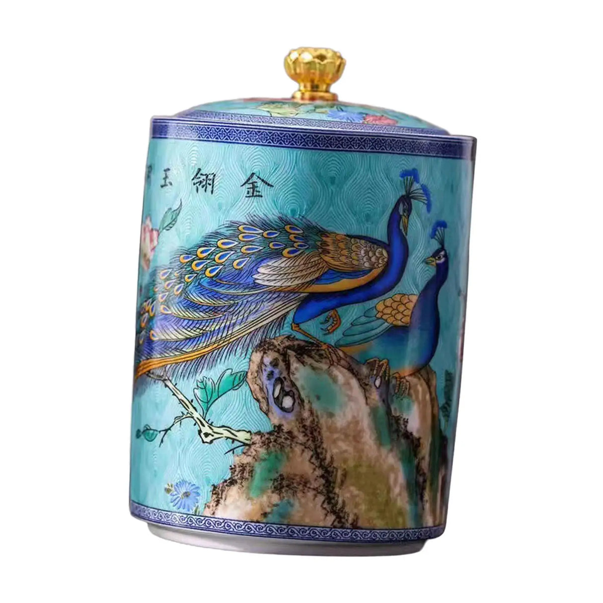 CeramiStore Keramik Tee Lagerbehälter | Glasiert & dekorativ | Chinesischer Stil | Eleganter Lebensmittel- & Getreidecontainer