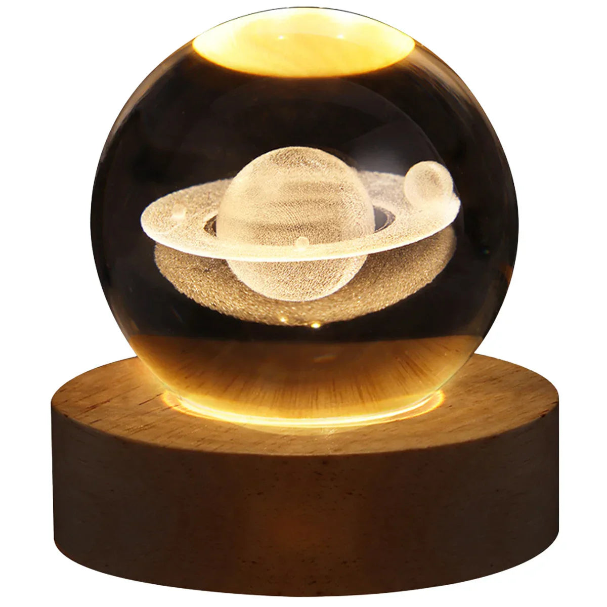 GalaxyGlow Kristalllampe | 3D Galaxie Kristallkugellampe | LED Stimmungslicht | Einzigartige Deko für Zuhause