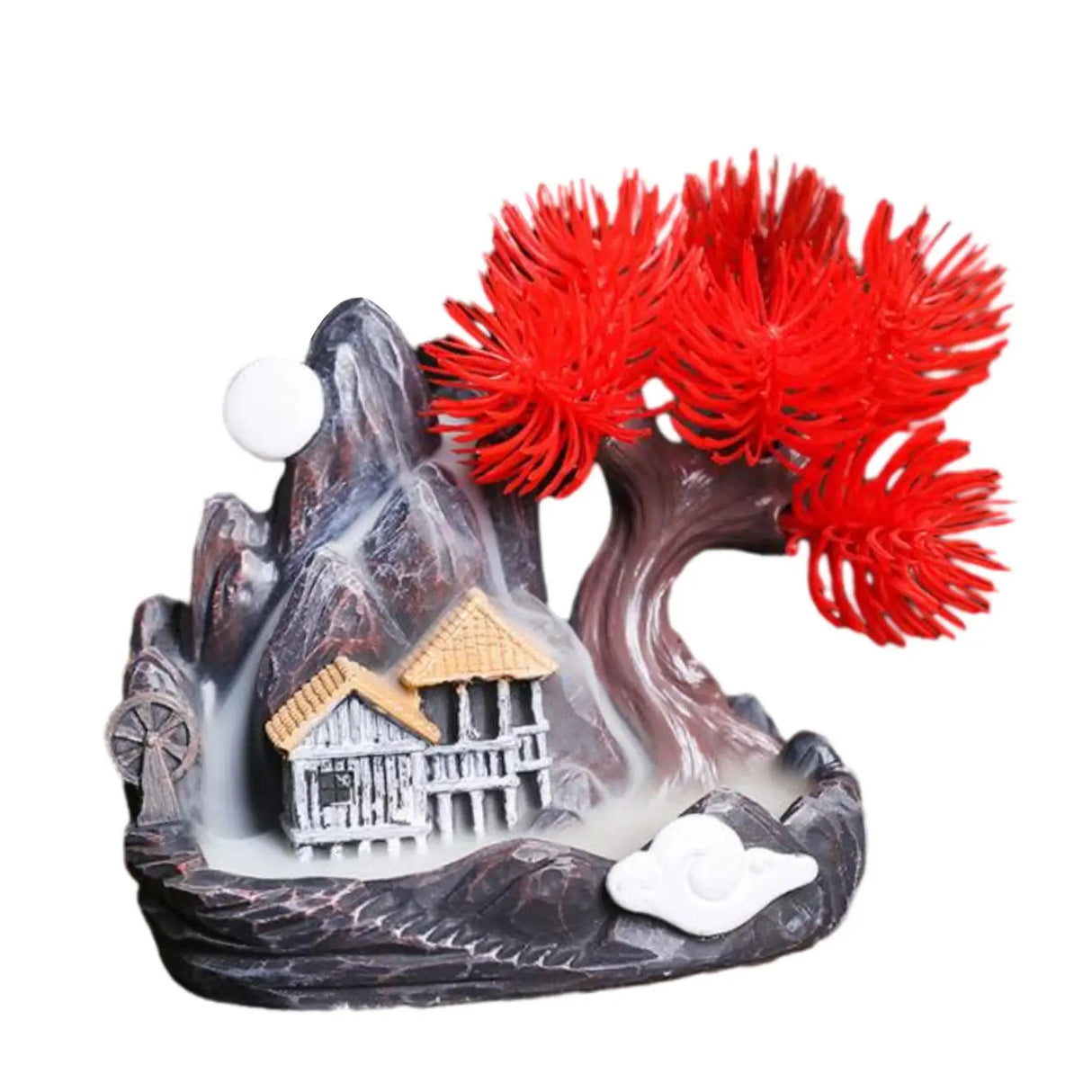 MystiCascade Rückfluss Räucherstäbchenhalter | Wasserfall Räuchergefäß | Deko für Yoga, Meditation & Steingarten