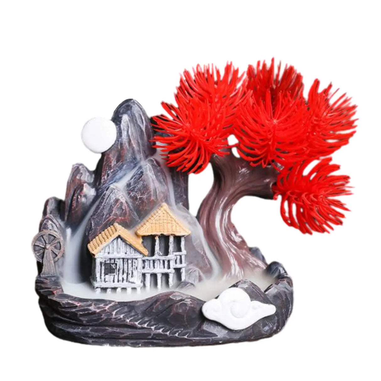 MystiCascade Rückfluss Räucherstäbchenhalter | Wasserfall Räuchergefäß | Deko für Yoga, Meditation & Steingarten