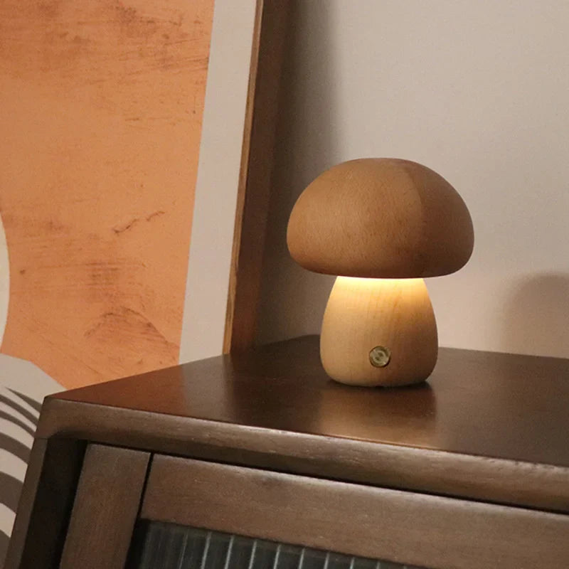 GlowMushroom Touch Lampe | Zauberhaftes Pilzdesign | Sanftes Licht | Moderne LED Tischlampe