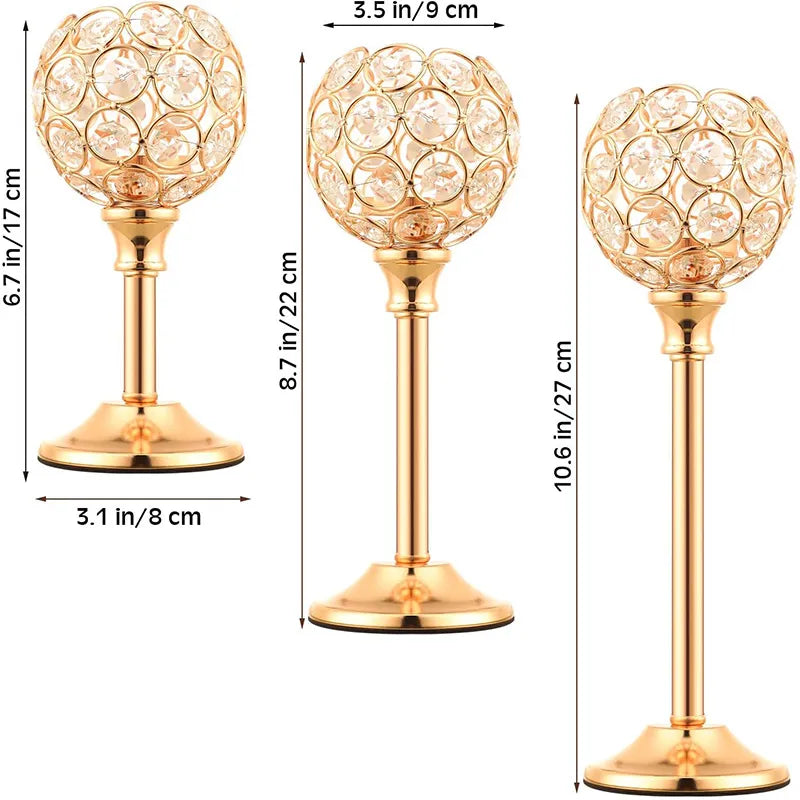 Aurealis Elegance Gold Kerzenhalter | Schmiedeeisen | Hochzeit & Dekoration | Luxuriöse Deko für Zuhause