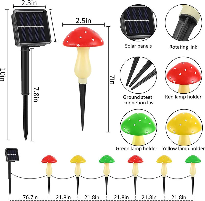 SolarShroom LED Gartenlampe | Solar Pilz Licht | Wasserdicht & Stimmungsvolle Beleuchtung | Deko für Garten & Weg