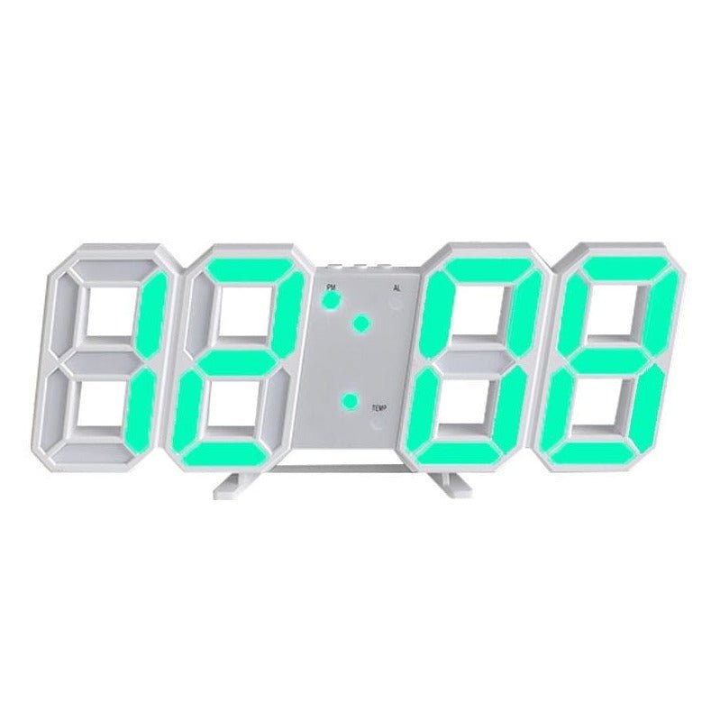 ChronoGlow 3D LED Wanduhr | Moderne Digitale Uhr | Dimmbares LED Licht | Stilvolle Wanddeko