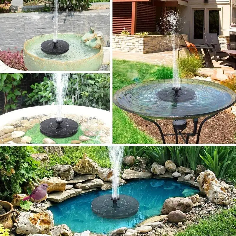 SolarSpring Vital Solarbrunnen | Schwimmende Teichpumpe | Gartendeko | Solar-Wasserspiel für Außen