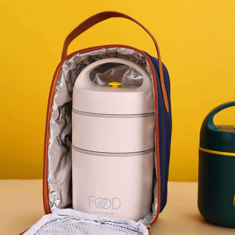 LunchBuddy Premium Mittagsbox | Auslaufsicher & Nachhaltig | Bento-Box mit Fächern | Ideal für Arbeit & Schule