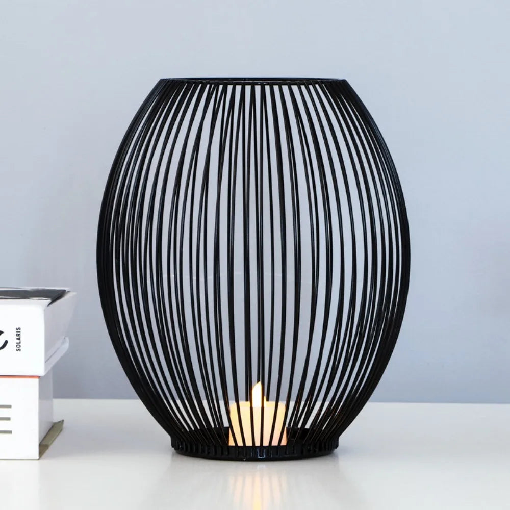 GlowIron Eleganter Eisen-Kerzenhalter | Moderner Kerzenständer | Dekoration für Zuhause