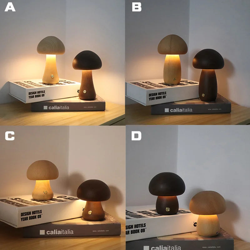 GlowMushroom Touch Lampe | Zauberhaftes Pilzdesign | Sanftes Licht | Moderne LED Tischlampe