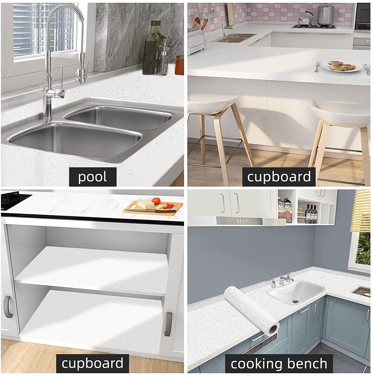 ProtectEase Selbstklebende Schutzfolie | Dekorfolie & Oberflächenschutz | Wasserfest & Abwaschbar | DIY Folie für Möbel & Wände