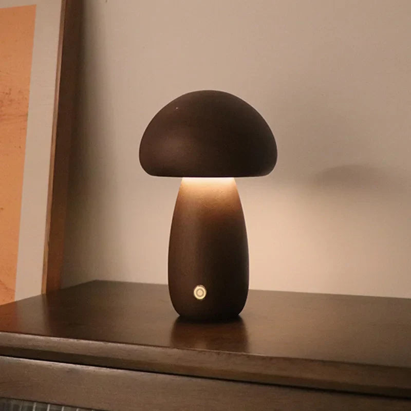 GlowMushroom Touch Lampe | Zauberhaftes Pilzdesign | Sanftes Licht | Moderne LED Tischlampe
