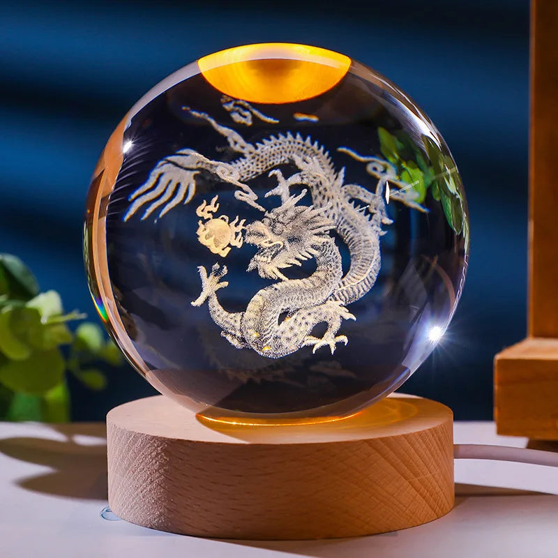 AstroLumea Zodiac Crystal Sphere | LED Nachtlicht | Deko & Feng Shui Inspiration