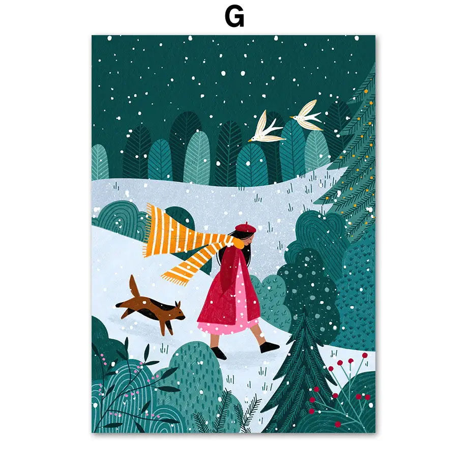 ArtWave Nordische Tierkunst-Leinwand | Wal Delfin Leopard | Poster und Drucke | Wohnzimmer Wanddeko